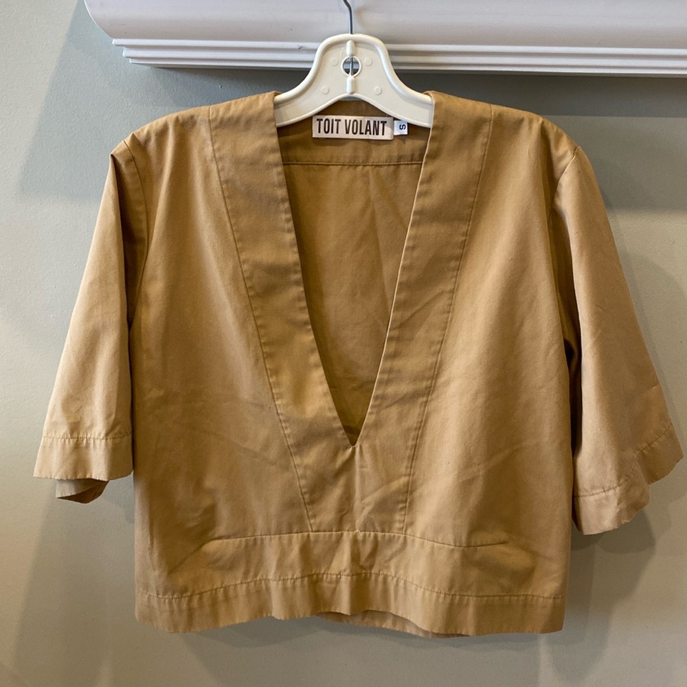 Toit Volant Poppy Top cotton poplin sz S